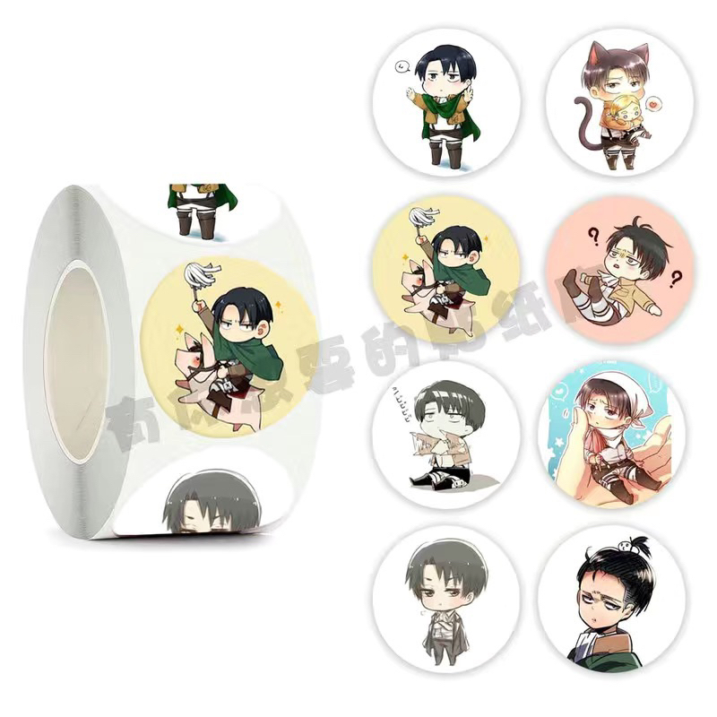 Cuộn 500 hình dán/ Miếng Dán/ Sticker Anime,Manga Attack On Titan Chống ...