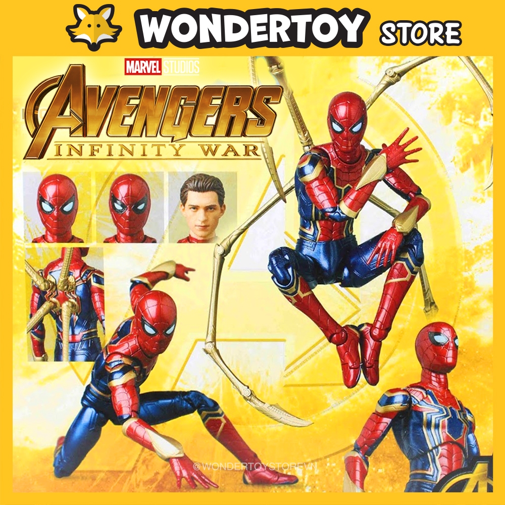 Mo hinh Mafex No.081 Iron Spider Man Marvel Avenger Infinity War 1 12 Action Figure KO Shopee Vi t Nam