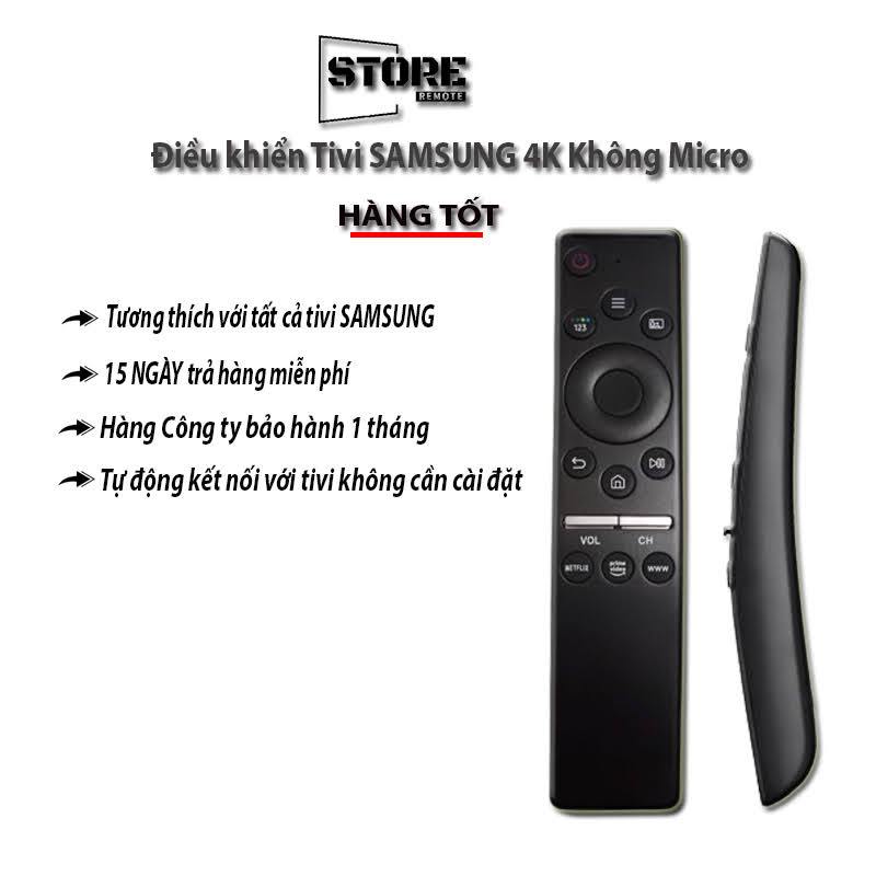 Điều Khiển Remote Tivi SAMSUNG Smart 4k Lưng Cong Không Giong Nói ...