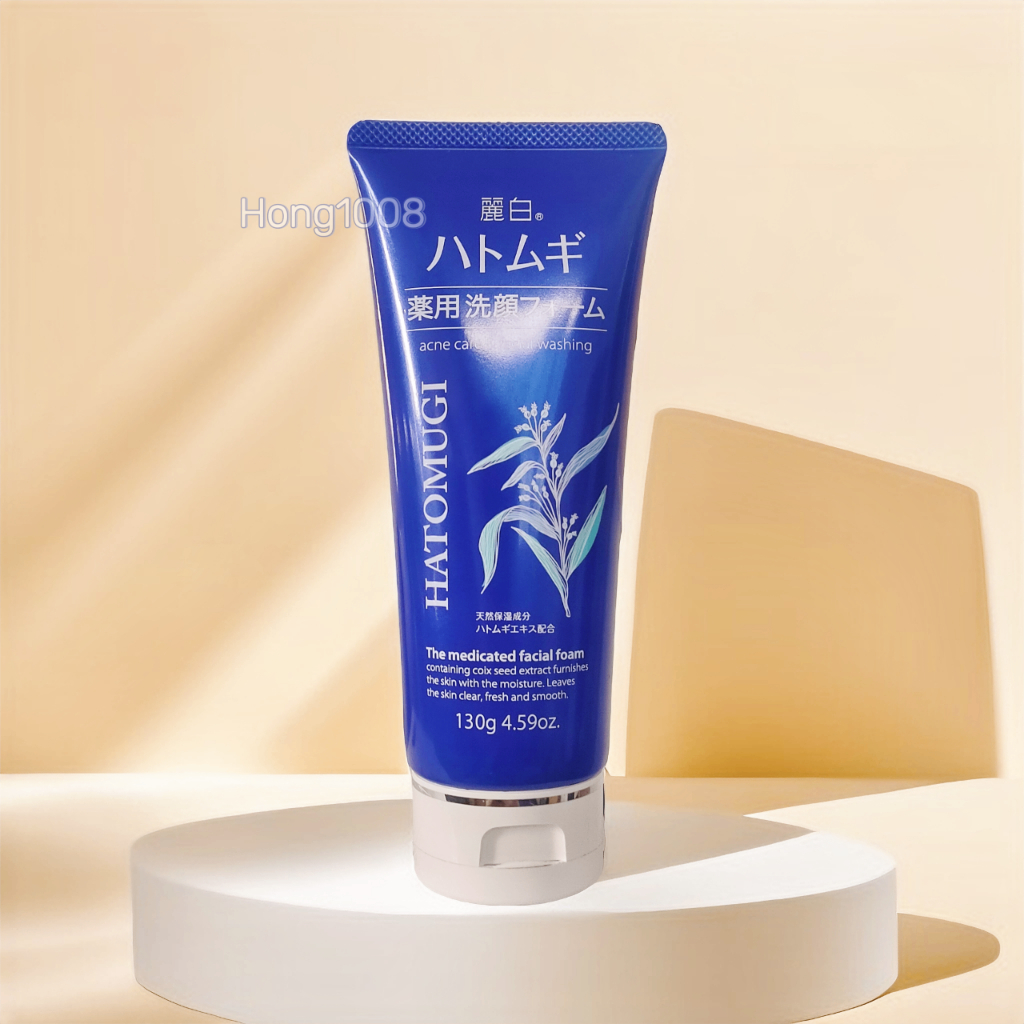 Sữa rửa mặt ý dĩ  Hatomugi Acne care & facial washing 130g Nhật Bản ngừa mụn dưỡng ẩm và sáng da | BigBuy360 - bigbuy360.vn
