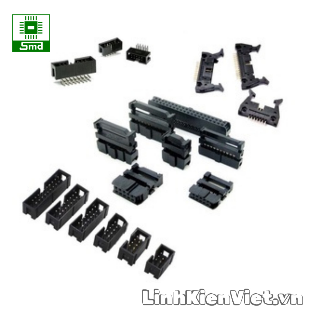 Set 5 Đầu Bấm Cáp IDE NEXTRON IDC 2.54MM Màu Đen Từ 6P Đến 40P chân IDE ...