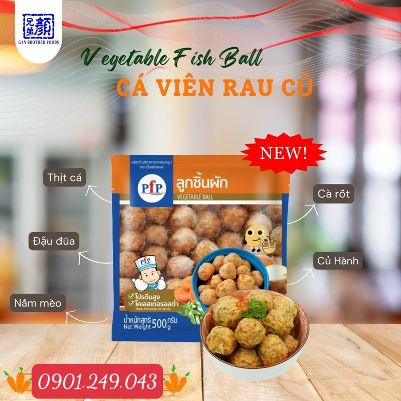 [MỚI VỀ]Cá viên rau củ thượng hạng nhập khẩu Malaysia gói 500g gồm 30 ...