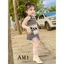 Áo cổ yếm croptop bé gái Áo Ba Lỗ TB431 TN432 - Chân váy jean cho bé gái TB433 TN434