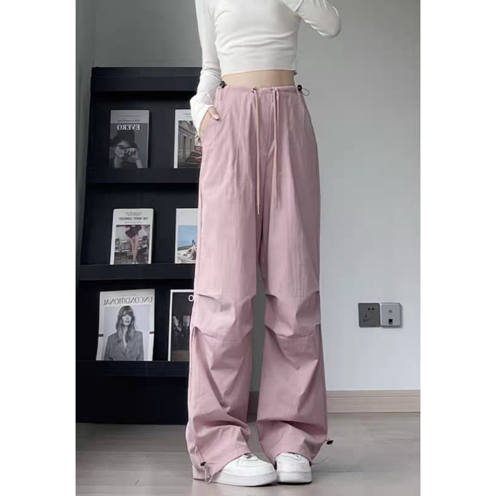 Quần Ống Rộng Nữ Kaki Hàng Đẹp 2 Kiểu Bo Gấu 2 Ly Form Xinh Trẻ Trung Năng Động Phối Với Áo Croptop Đẹp Mê Ni