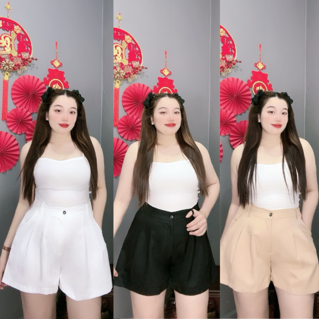 Quần Đùi Short Nữ Bigsize(60kg Đến 95kg) Lưng Chun Ống Rộng Lưng Cao MÃ Q8