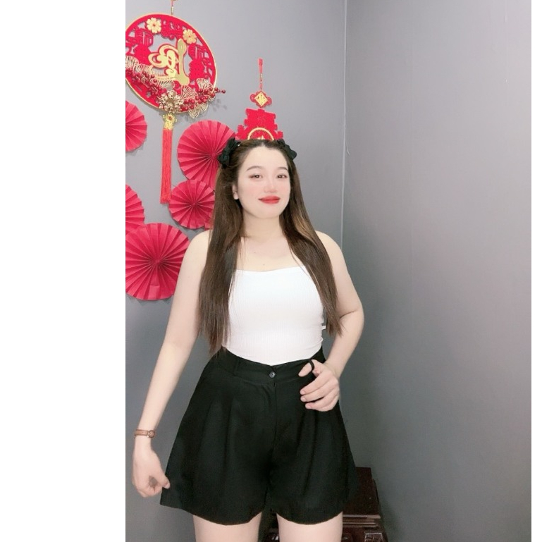 Quần Đùi Short Nữ Bigsize(60kg Đến 95kg) Lưng Chun Ống Rộng Lưng Cao MÃ Q8