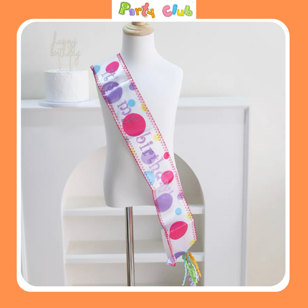 Băng đeo chéo happy birthday Sash sinh nhật bằng vải | Shopee Việt Nam