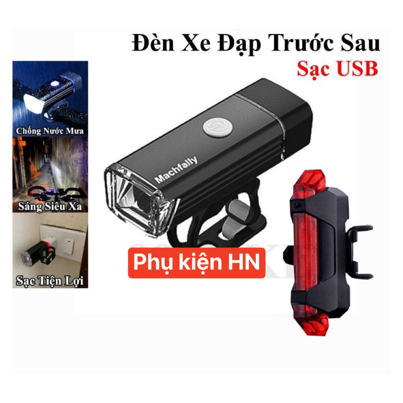 Đèn pha trước Xe Đạp Machfally Thế Hệ Mới Nhiều Chế Độ Sáng Chống