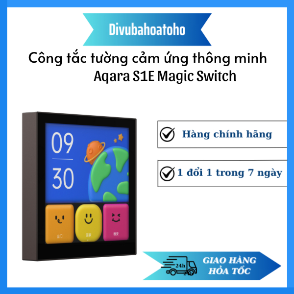 AQARA CÔNG TẮC TƯỜNG CẢM ỨNG THÔNG MINH S1E - MÀN HÌNH LCD 3,95″ CẢM ...