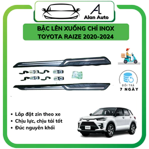 Bậc Lên Xuống Toyota Raize 2021-2023, bệ dẫm chân mẫu thể thao viền inox