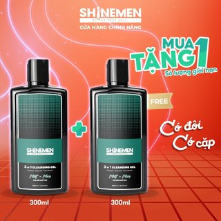 [MUA 1 TẶNG 1] Sữa Tắm Gội và Rửa mặt 3 in 1 cho nam trưởng thành trung niên SHINEMEN hương Mint-Man bổ sung Collagen