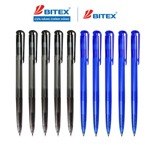 Combo 10 bút Bi Bitex B05 mực xanh, mực đỏ, mực đen (0.7mm)