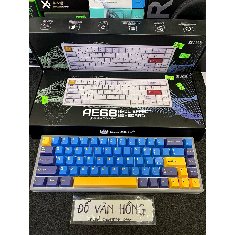 (Kèm Switch L60 Wooting) Bàn phím Everglide AE68 8000hz Rapid trigger ...
