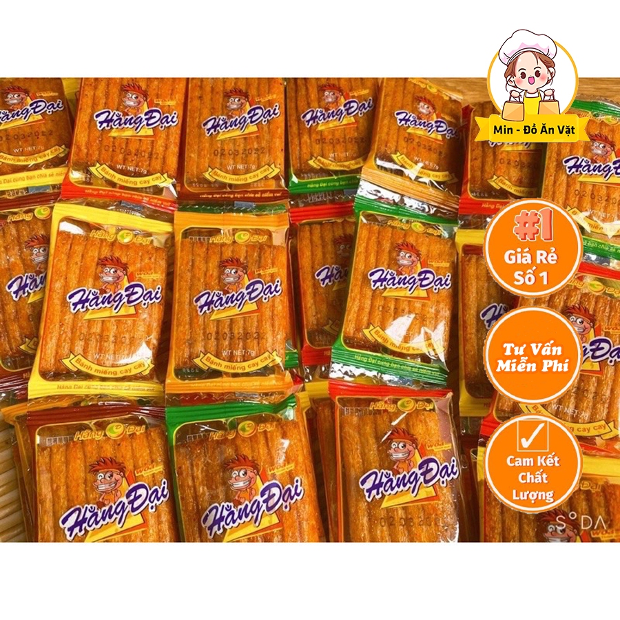 [ Rẻ Vô Địch ] Bán sỉ Snack sườn dê bánh miếng cay cay Hằng Đại bịch 60 ...