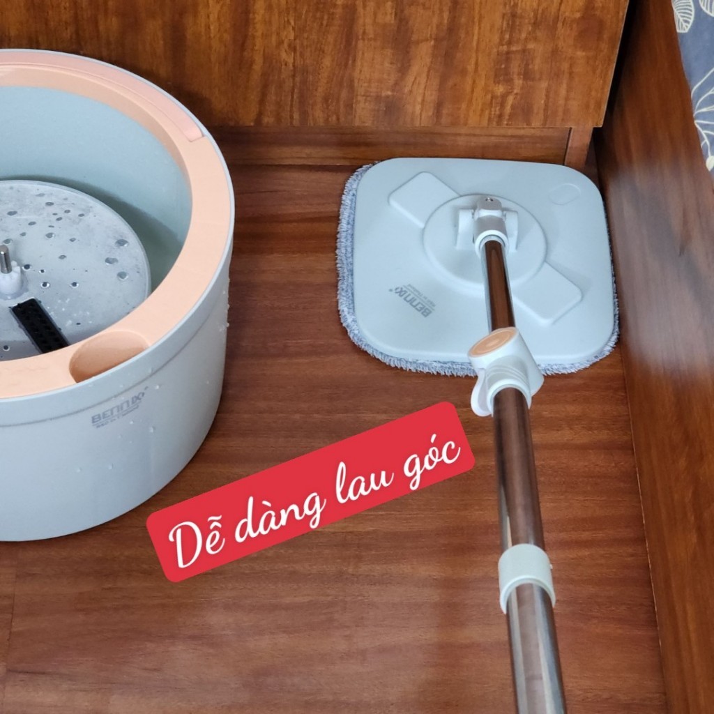 Cây Lau Nhà Tách Nước Bẩn BENNIX BN - 688SM Chổi Lau Nhà Tự Vắt Thế Hệ Mới Tặng Kèm Bông Lau