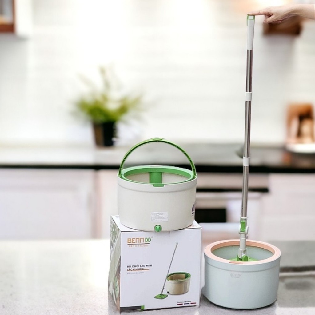 Cây Lau Nhà Tách Nước Bẩn BENNIX BN - 688SM Chổi Lau Nhà Tự Vắt Thế Hệ Mới Tặng Kèm Bông Lau