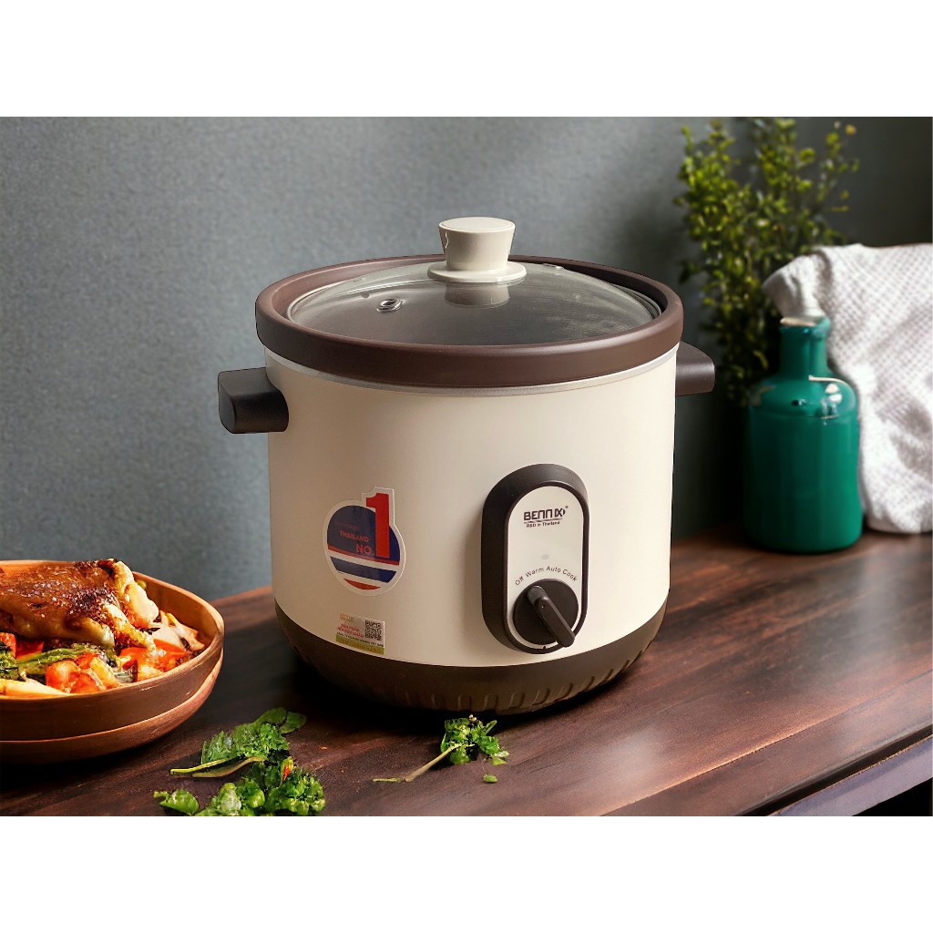 Nồi Nấu Chậm Bennix BN-68KC Hầm Cháo Cho Bé, Hầm Gà, Kho Cá, Bảo hành Chính Hãng 24 Tháng