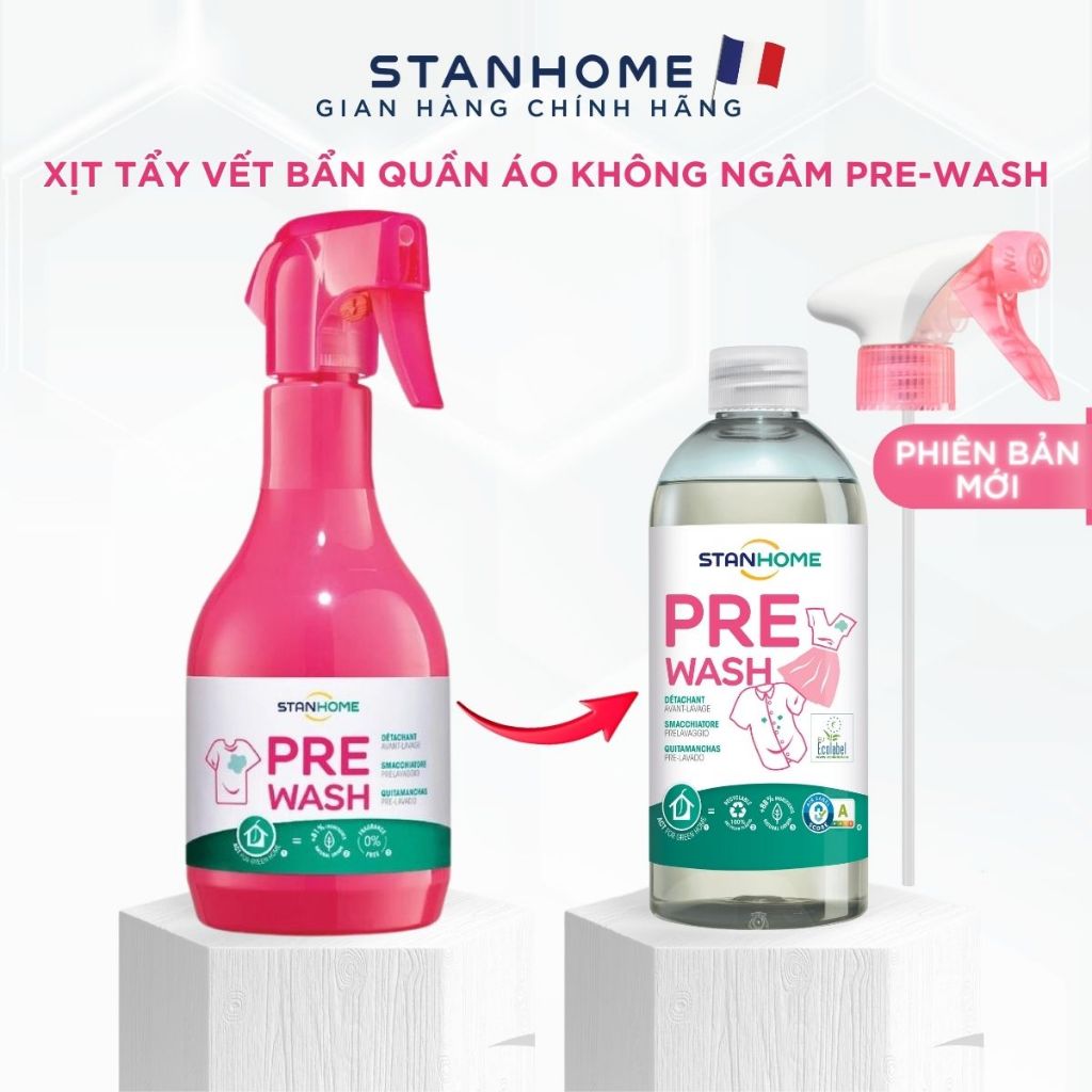 Review Xịt Tẩy Vết Bẩn Stanhome PreWash Enzym Không Mất Màu