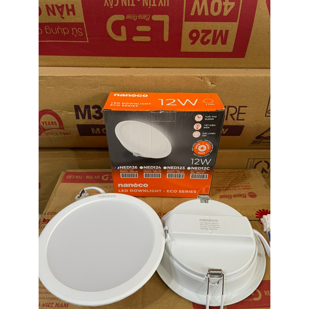 Đèn LED âm trần 7W, 9W, 12W NED Nanoco | Shopee Việt Nam