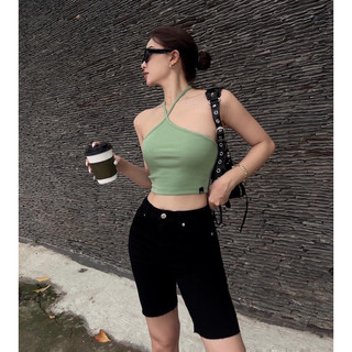[ẢNH THẬT ĐỘC QUYỀN MIDDUA]JN071 Quần đùi lửng biker đen