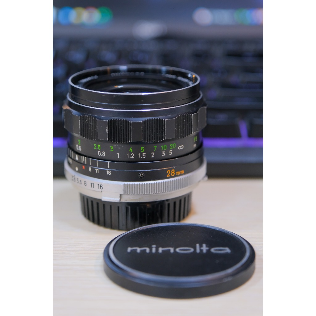 Objectif Minolta MC W Rokkor SG 28 mm F3.5 entièrement testé pour appareil photo reflex - France