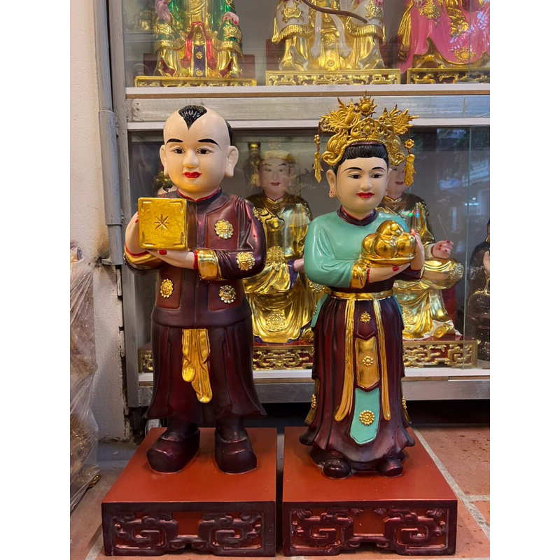 Tượng Cậu gỗ mít Sơn giả cổ hàng đẹp