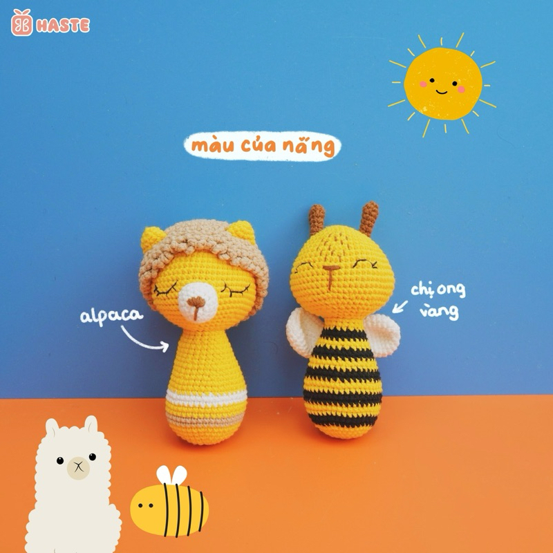 Gấu Thú Bông Lục Lạc Len Totoro Con Ong Cừu Lạc Đà Alpaca Nhiều Thể Loại Quà Tặng Em Bé Sơ Sinh Thiếu Nhi Dễ Thương