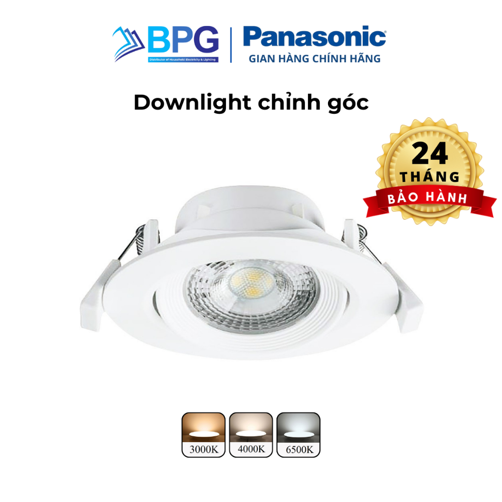 Ảnh Đèn LED âm trần Downlight Chỉnh góc - Spotlight Panasonic Công suất (5W,7W) lỗ khoét phi 80mm 1