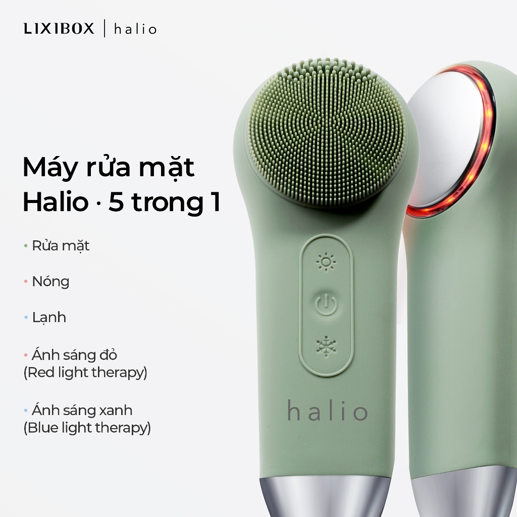 Ảnh [SPLIVE] Máy Rửa Mặt Massage Tích Hợp Liệu Pháp Ánh Sáng và Nhiệt Halio Multi-task Cleansing & Massaging Device 3
