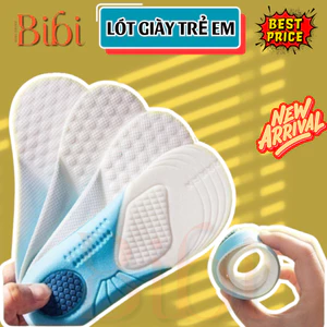 Lót giày trẻ em cao su non êm chân - thấm hút mồ hôi - thoáng khí. Đệm lót giày thể thao cho bé