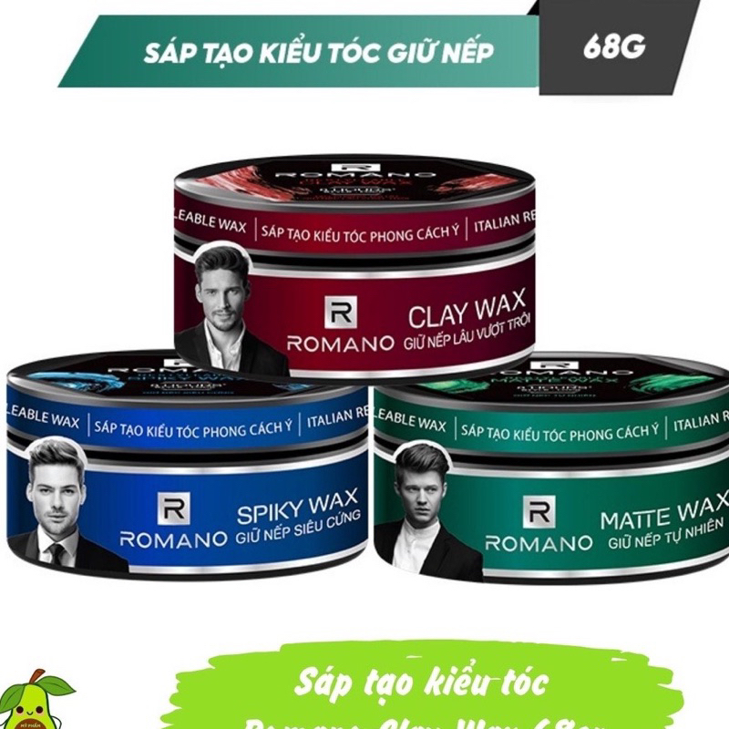 Sáp (wax) giữ nếp tóc Romano Restyleable wax 68g/hộp | Shopee Việt Nam