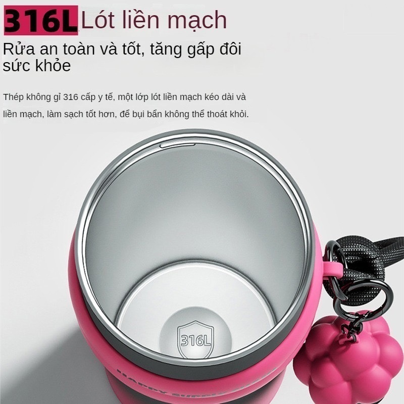 Ly giữ nhiệt Tyeso Wonder 710ml bình nước giữ nhiệt  inox 316 cao cấp ,có dây cầm tay tiện lợi