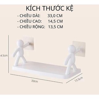Kệ nhà tắm dán tường,Kệ treo đồ 2 chú lực sỹ phong cách nhật bản