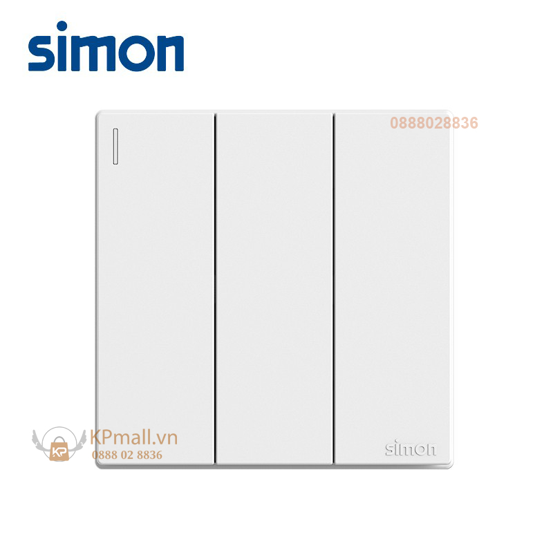 Bộ công tắc đơn, đôi, ba, bốn... Simon S6 mặt vuông tràn viền cao cấp ...