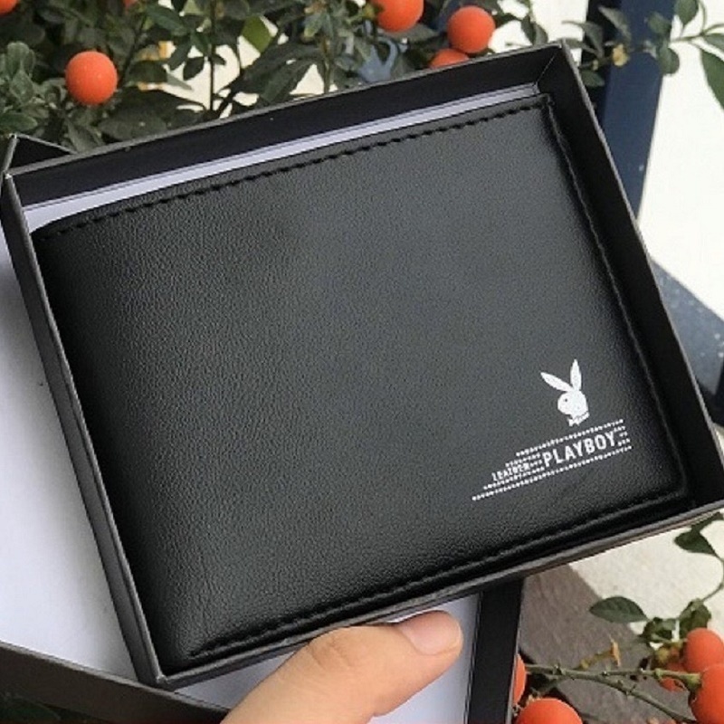 VÍ NAM HÀNG HIỆU PLAYBOY CHẤT DA ĐẸP THỜI TRANG CAO CẤP - Bóp ví da PU xịn nhiều ngăn đẳng cấp nam tính - Ví Nam Da Mềm