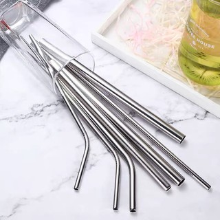 Ống hút inox 304 Chubyy Chef loại ống hút thẳng, ống hút cong, cọ rửa ống hút