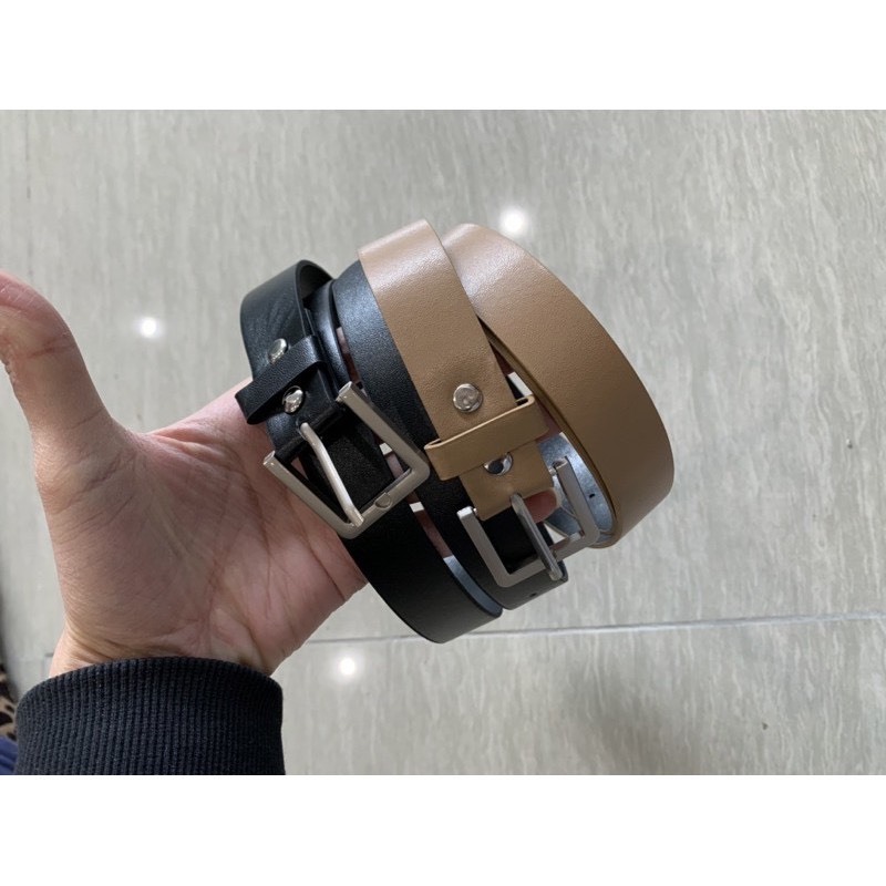 Thắt lưng bản nhỏ mặt vuông nữ