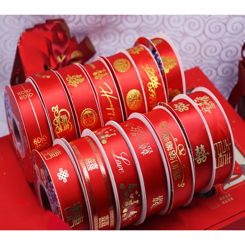 Ruy Băng Song Hỷ,  Ruy Băng Cưới, Ruy Băng Lụa Đỏ Trang Trí Đám Cưới