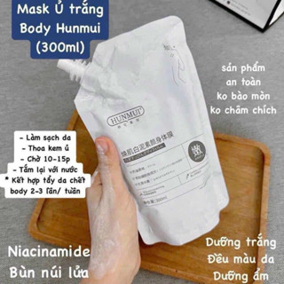 Kem Ủ Trắng Tắm Trắng HUNMUI dưỡng trắng da toàn thân túi 300ml ...