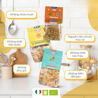 Nui Rau Củ Hữu Cơ Ăn Dặm Cho Bé ORGANIC LIFE Dalla Costa 200g Dòng Baby Pasta