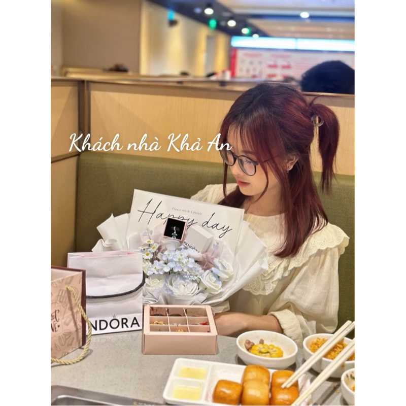 [Mẫu mới HSM07] Bó hoa sáp mix tông xanh tím loang cực đẹp | Shopee ...