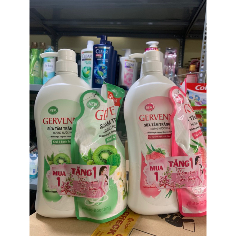 Sữa Tắm Trắng Da Hương Nước Hoa Gervenne 900G