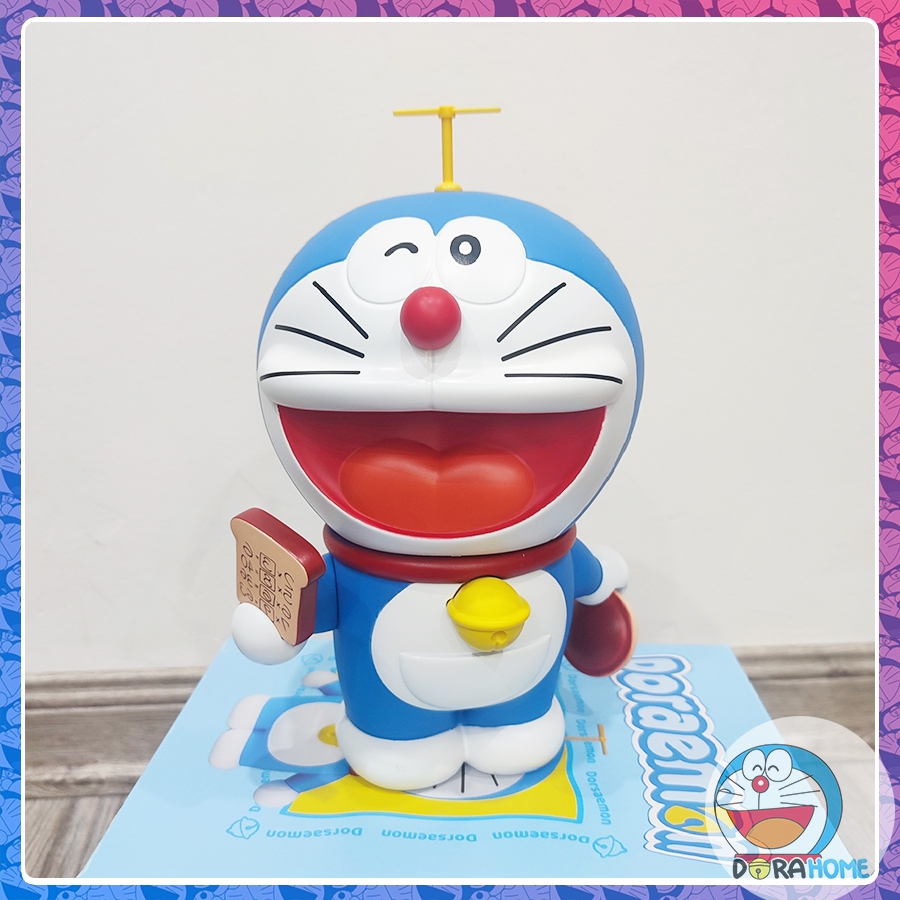 Mô hình Doraemon Doremon cầm bánh mỳ giúp trí nhớ & bánh rán cute dễ ...