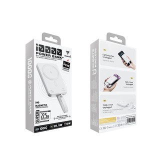 [Có 3C] Pin Dự Phòng không dây 15W PHANTOM P21W 10000 cáp và cổng LN in/out QC 22.5W PD 20W