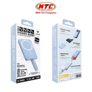 [Có 3C] Pin Dự Phòng không dây 15W PHANTOM P21W 10000 cáp và cổng LN in/out QC 22.5W PD 20W