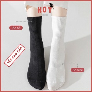 Tất nam nữ trơn cổ trung chât cotton gân dày dặn siêu đàn hồi T797 BC_CHIC LINGERIE