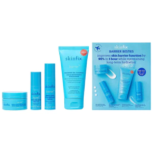 Bộ (4 sp) Skinfix chăm sóc da, dưỡng ẩm:Sữa rửa mặt+Kem cân bằng+Serum cân bằng+Kem dưỡng mắt :Skinfix Barrier+ Besties