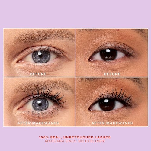 Mascara Tower 28 MakeWaves Vegan, màu Đen JET | Mascara dài và tạo độ dày mi | Không vón cục, không bong tróc | Nhẹ nhàn