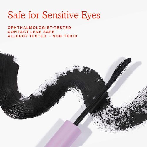 Mascara Tower 28 MakeWaves Vegan, màu Đen JET | Mascara dài và tạo độ dày mi | Không vón cục, không bong tróc | Nhẹ nhàn