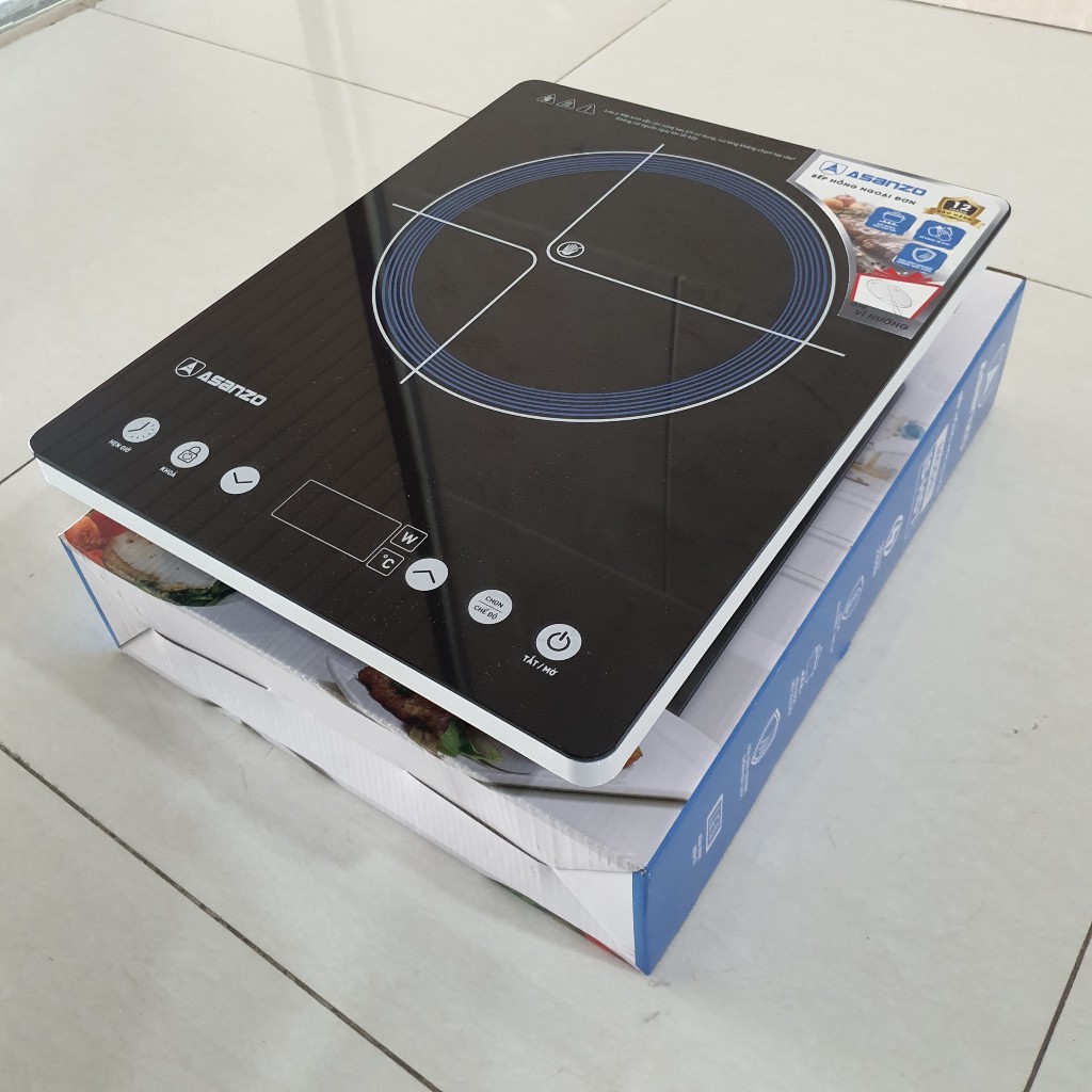 Bếp Hồng Ngoại Asanzo IS-HD1, Công Suất 2000W, Mặt kính cường lực, không kén nồi